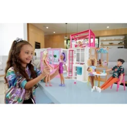 Barbie Dollhouse With Doll, 2 Levels & 4 Play Areas, Fully Furnished, -Doll Paradise Shop GUEST 059646a7 7f4c 4297 8e1a 9ccdc30f6569