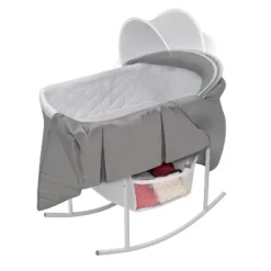 Badger Basket Cuddles Rocking Doll Bassinet - Gray/White -Doll Paradise Shop GUEST 09181c68 b860 46db a2c8 16e10b43a584