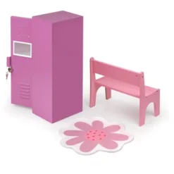 Badger Basket School Style Single Doll Locker Set With Bench, Rug And Accessories - Purple/Pink -Doll Paradise Shop GUEST 0bdc1033 16b1 41da a5a6 6bd0bba0947a