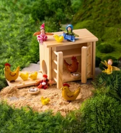 HearthSong Wooden Chicken Coop With Real Working Doors And Ramp For Imaginative Play, Measures 9_"L X 5_"W X 8"H -Doll Paradise Shop GUEST 0caaa452 2be3 4ce6 a991 5694fbfe4561