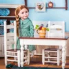 The Queen's Treasures 18 In Doll Fully Wooden Kitchen Table And Two Chairs