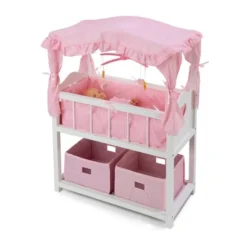 Badger Basket Doll Canopy Crib With Mobile & Storage Bins -Doll Paradise Shop GUEST 16503c53 5ace 4ccb 9f5e be98d0089b9f