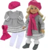 Sophia’s Doll Dress, Leggings, Hat, And Scarf Set For 18" Dolls