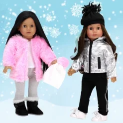Sophia’s Coat, Winter Hat, Leggings And Boots For 18" Dolls, Pink -Doll Paradise Shop GUEST 21dcb099 5c07 4e32 9a32 1beac41688d6