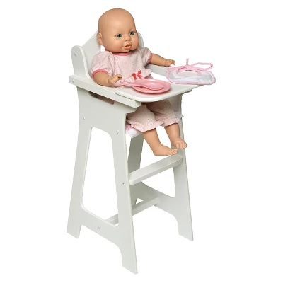 Badger Basket Doll High Chair With Accessories And Free Personalization Kit - White/Pink/Gingham 10 Badger Basket Doll High Chair With Accessories And Free Personalization Kit - White/Pink/Gingham - Image 10