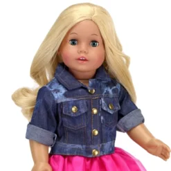 Sophia’s Acid Wash Style Jean Jacket For 18" Dolls, Blue -Doll Paradise Shop GUEST 34688940 9ffb 4287 b412 8a6d116dc79f