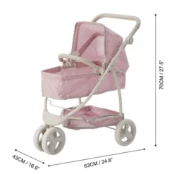 Olivia's Little World 2 In 1 Baby Doll Stroller Pram Foldable Pink/Grey OL-00009 -Doll Paradise Shop GUEST 3a443b15 32f9 4a2c a71c e9a6c5680570
