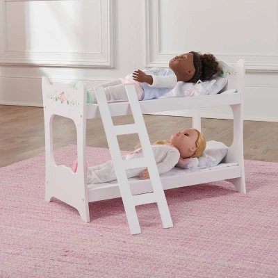 Badger Basket White Rose 18" Doll Bunk Bed 3 Badger Basket White Rose 18" Doll Bunk Bed - Image 3