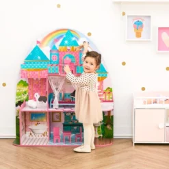 Olivia's Little World By Teamson Kids Furnished Castle Dollhouse For 12" Dolls
