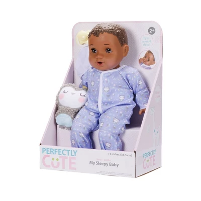 Perfectly Cute 14" Sleepy Time Baby Doll - Brown Hair/Brown Eyes 7 Perfectly Cute 14" Sleepy Time Baby Doll - Brown Hair/Brown Eyes - Image 7