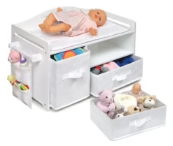Badger Basket Doll Care Station With Three Baskets And Pocket Organizer - White Rose 11 Badger Basket Doll Care Station With Three Baskets And Pocket Organizer - White Rose -Doll Paradise Shop GUEST 57295b94 d4c6 453a 99e7 e8dc91e4e653