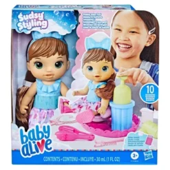 Baby Alive Sudsy Styling Baby Doll - Brown Hair