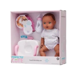 Perfectly Cute Feed & Wet 14" Baby Set - Dark Brunette With Brown Eyes -Doll Paradise Shop GUEST 5f218326 c876 429a a7f9 2c73a2b7a0e6
