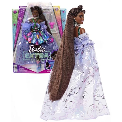 Barbie Superior Fashionista Runway Doll In Teddy-Print Gown With Long Fringe Hair 1 Barbie Superior Fashionista Runway Doll In Teddy-Print Gown With Long Fringe Hair