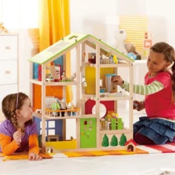 Hape Wooden All Season/4 Season 6 Tier Unfurnished Dollhouse Kids Play House For Children Ages 3 Years And Up, Multicolored -Doll Paradise Shop GUEST 6ee9daae 1e43 4418 a59c 74975e9411b4