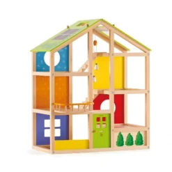 Hape Wooden All Season/4 Season 6 Tier Unfurnished Dollhouse Kids Play House For Children Ages 3 Years And Up, Multicolored -Doll Paradise Shop GUEST 7103d504 7733 48c0 852a 82d1093b2485