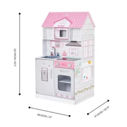 Teamson Kids 'Wonderland' Children's 2 In 1 Doll House & Play Kitchen TD-12515P -Doll Paradise Shop GUEST 77f42a3c 395d 4669 974a e2311645bb2e