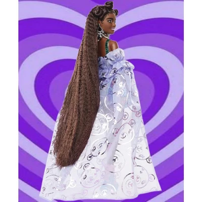 Barbie Superior Fashionista Runway Doll In Teddy-Print Gown With Long Fringe Hair 5 Barbie Superior Fashionista Runway Doll In Teddy-Print Gown With Long Fringe Hair - Image 5