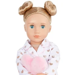 Our Generation Serenity With Heart Polka Dot Pajama Outfit 18" Slumber Party Doll