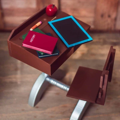 The Queen's Treasures 18 Inch Doll 1940’s Wood School Desk. And Accessories 4 The Queen's Treasures 18 Inch Doll 1940’s Wood School Desk. And Accessories - Image 4