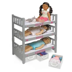 Badger Basket 1-2-3 Convertible Doll Bunk Bed With Baskets And Free Personalization Kit - Executive Gray -Doll Paradise Shop GUEST 89ae3fb8 3bd6 49c6 a4de dc2225e068f5