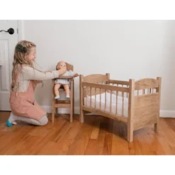 Remley Katie’s Collection Kids Wooden Doll Crib Playset - Ships Assembled - Ships Assembled -Doll Paradise Shop GUEST 94a9c973 947d 4270 abdc c2796a054a4b