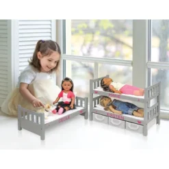 Badger Basket 1-2-3 Convertible Doll Bunk Bed With Baskets And Free Personalization Kit - Executive Gray -Doll Paradise Shop GUEST 972f35d6 889e 446a b442 95dc0d51f841