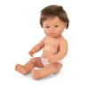 Miniland Educational Anatomically Correct 15" Baby Doll, Down Syndrome Boy, Brown Hair