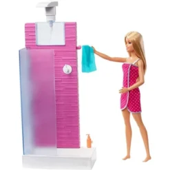 Barbie Doll Bathroom With Working Shower And Three Bath Accessories, Gift Set -Doll Paradise Shop GUEST 9944b957 d6dd 4702 bf0f 9bf492801959