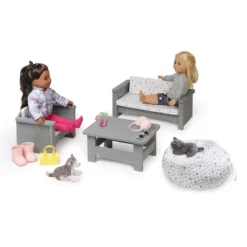 Living Room Furniture Set For 18" Dolls - Gray/White -Doll Paradise Shop GUEST 99776066 fd63 4b3a b3a5 cd071a21163e