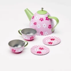 Badger Basket Tea Time Metal Doll Table And Chair Set With Accessories - Silver/Pink/Multi -Doll Paradise Shop GUEST 998ab03d 90aa 4882 8131 9f1d4e4f300b