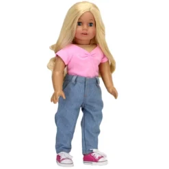 Sophia’s High Rise Loose Fit Jeans For 18" Dolls, Blue -Doll Paradise Shop GUEST a142f549 8ca7 4825 bb9e 8b63b4cdce54