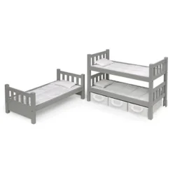 Badger Basket 1-2-3 Convertible Doll Bunk Bed With Baskets And Free Personalization Kit - Executive Gray -Doll Paradise Shop GUEST aad48eeb 8ee7 4ecc a121 ba1d0e35ce5d