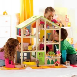 Hape Wooden All Season/4 Season 6 Tier Unfurnished Dollhouse Kids Play House For Children Ages 3 Years And Up, Multicolored -Doll Paradise Shop GUEST ae772edb cf19 4078 a0ef 0f41c1ee71b4