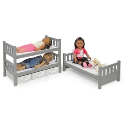 Badger Basket 1-2-3 Convertible Doll Bunk Bed With Baskets And Free Personalization Kit - Executive Gray -Doll Paradise Shop GUEST b0a6b5e0 1266 4ee4 be2f 695e64aaf50b