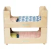Manhattan Toy Night Night Wooden Play Sleigh Bed With Pillow And Blanket For Dolls And Stuffed Animals