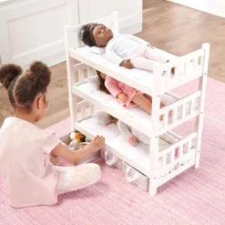 Badger Basket 1-2-3 Convertible Doll Bunk Bed With Bedding And Baskets - White Rose -Doll Paradise Shop GUEST bac6cf69 0a34 490c 92e7 6723af21d91f