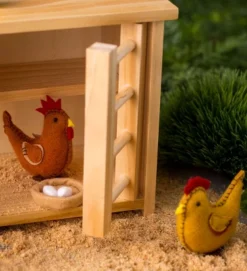 HearthSong Wooden Chicken Coop With Real Working Doors And Ramp For Imaginative Play, Measures 9_"L X 5_"W X 8"H -Doll Paradise Shop GUEST bb1a1ec2 2c03 4e19 a2fb 72432da0db86