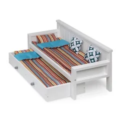 Sofa/Daybed With Trundle For 18" Dolls - White/Multi -Doll Paradise Shop GUEST bf2b08b1 9152 43dd a2f8 cae99e747549