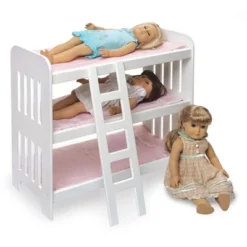 Badger Basket Triple Doll Bunk Bed With Ladder, Bedding, And Free Personalization Kit - Pink Gingham -Doll Paradise Shop GUEST c1ba657d e3d6 4957 9646 04e113f12467