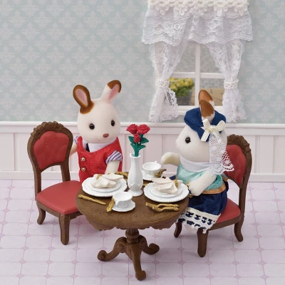 Calico Critters Town Series Chic Dining Table Set, Dollhouse Furniture 1 Calico Critters Town Series Chic Dining Table Set, Dollhouse Furniture