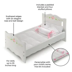 Badger Basket Doll Bed With Bedding And Free Personalization Kit - White Rose 14 Badger Basket Doll Bed With Bedding And Free Personalization Kit - White Rose -Doll Paradise Shop GUEST cd86edab 624b 49c4 a3c0 d6335f27ca99