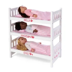 Badger Basket 1-2-3 Convertible Doll Bunk Bed With Bedding - Pink/Stripe -Doll Paradise Shop GUEST d3b21b48 37d6 4f20 9e12 6cb3f9fe6fd0