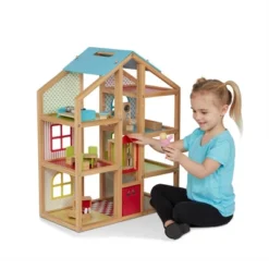 Melissa & Doug Hi-Rise Wooden Dollhouse With Furniture, Garage And Working Elevator -Doll Paradise Shop GUEST d8dcc1a6 3173 4040 a1e2 ec7b93e69389