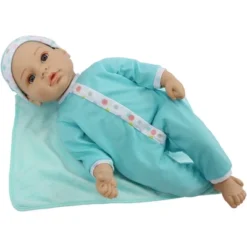 18" Sweet And Happy Baby With Blanket - Blue With Polka Dot Pajamas -Doll Paradise Shop GUEST db9fa42b ac00 46bf a99c 4a9b90c1d61e