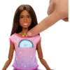 Barbie Self-Care Rise & Relax Doll With Gray Puppy