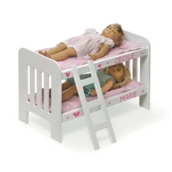 Badger Basket Doll Bunk Bed With Bedding, Ladder, And Free Personalization Kit - White/Pink/Gingham -Doll Paradise Shop GUEST e02d04b8 6b6c 4a99 8030 9713cd9e9996