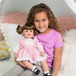 Adora Toddler Doll "Vintage Girl" With Pink Frill Pinafore Dress, Pink Baby Pantaloons And Black Mary Jane Shoes -Doll Paradise Shop GUEST e324af64 d772 4b93 897f 1a6284cb939b