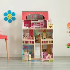 ShpilMaster Wooden Doll House With Toys And Furniture Accessories With LED Light For Ages 3+ -Doll Paradise Shop GUEST e5b29637 979e 404f 846a 69953668079b