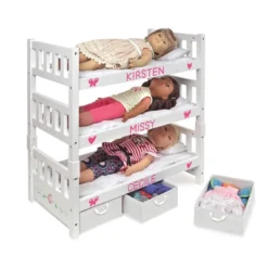 Badger Basket 1-2-3 Convertible Doll Bunk Bed With Bedding And Baskets - White Rose -Doll Paradise Shop GUEST f126155d ade0 46f4 ab71 62168e05e3f0